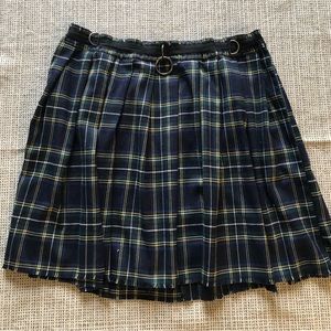 Dolls Kill Current Mood Plaid Pleated Skirt ⛓